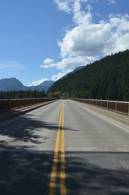 View of highway 1 crossing Alexandra Bridge