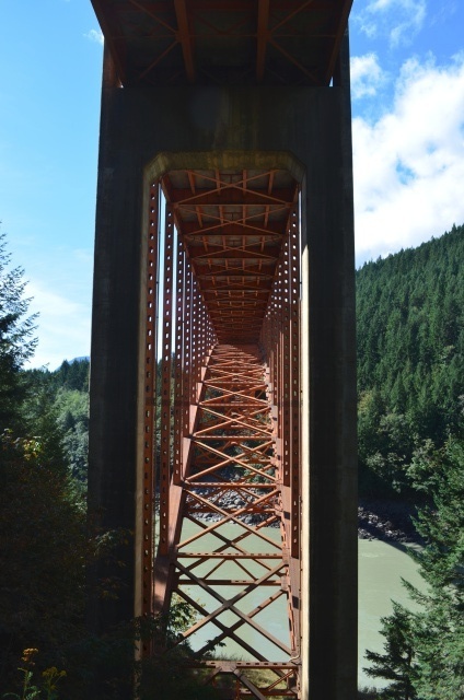 View from underneath the bridge, looking west.