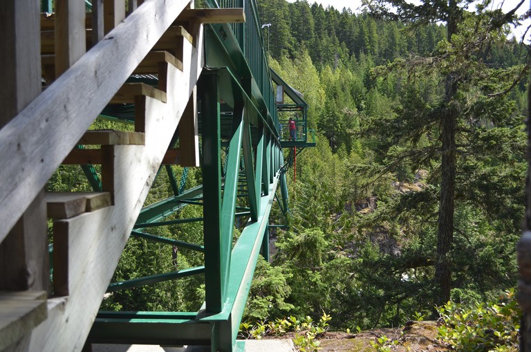 Side view of Whistler bungee Bridge