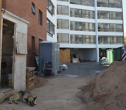 Building under construction in Santiago